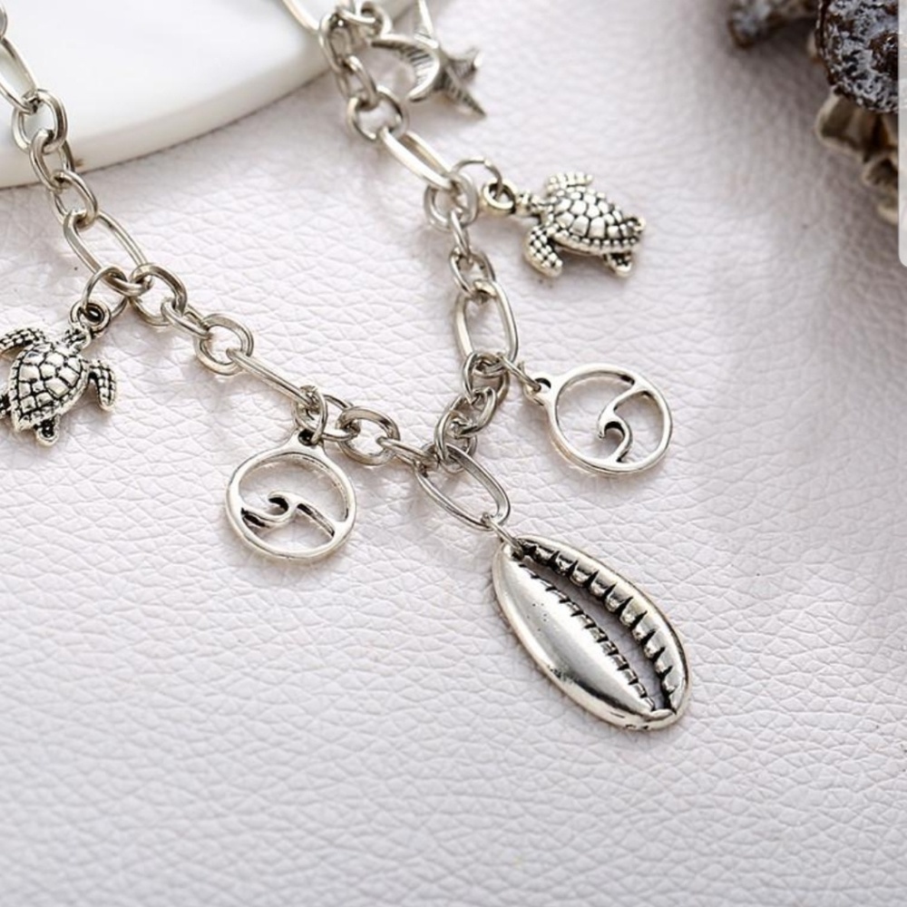 Beach charm silver fashion anklet - Picture 6 of 8